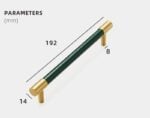 BEETHAM Solid Brass & Leather Furniture Handles