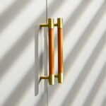 BEETHAM Solid Brass & Leather Furniture Handles
