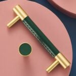 BEETHAM Solid Brass & Leather Furniture Handles