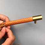 BEETHAM Solid Brass & Leather Furniture Handles