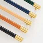 BEETHAM Solid Brass & Leather Furniture Handles