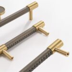 BEETHAM Solid Brass & Leather Furniture Handles