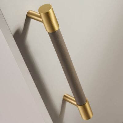 BEETHAM Solid Brass & Leather Furniture Handles - meraki.