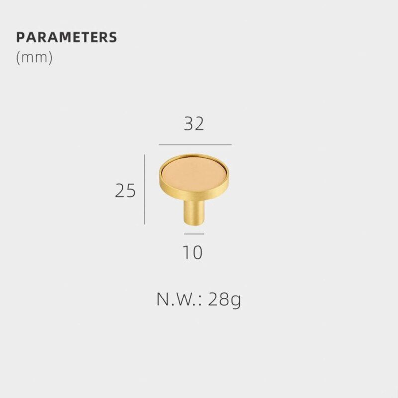 BEETHAM Solid Brass & Leather Furniture Knobs 15 BEETHAM Solid Brass & Leather Furniture Knobs