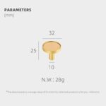 BEETHAM Solid Brass & Leather Furniture Knobs