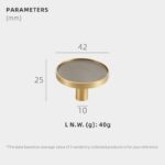 BEETHAM Solid Brass & Leather Furniture Knobs