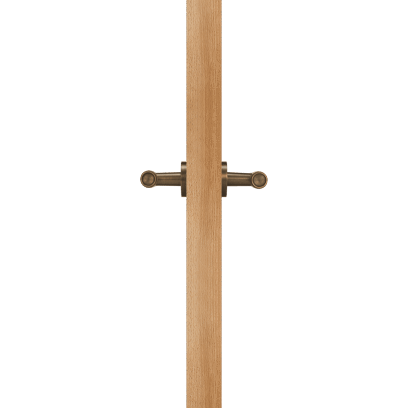 BEETHAM Solid Brass & Leather Lever Door Handles in Antique Brass