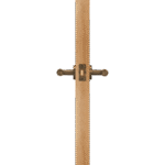 BEETHAM Solid Brass & Leather Lever Door Handles in Antique Brass