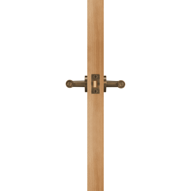 BEETHAM Solid Brass & Leather Lever Door Handles in Antique Brass