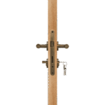 BEETHAM Solid Brass & Leather Lever Door Handles in Antique Brass