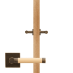 BEETHAM Messing & Lederen deurkrukken - carré-rozet