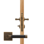 BEETHAM Messing & Lederen deurkrukken - carré-rozet