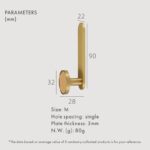 BEETHAM Solid Brass & Leather Wall Hooks