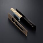 BOR Manilla y cerradura de latón macizo para puerta corredera empotrada