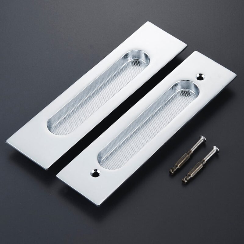 BOR Manilla y cerradura de latón macizo para puerta corredera empotrada