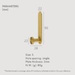 BRAZE Ganci da parete in ottone massiccio