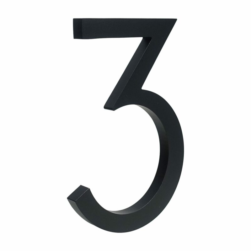 BROOKFIELD Matte Black Floating House Number Sign