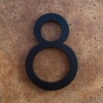 BROOKFIELD Matte Black Floating House Number Sign