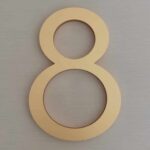 BROOKFIELD Satin Brass Floating House Number Sign