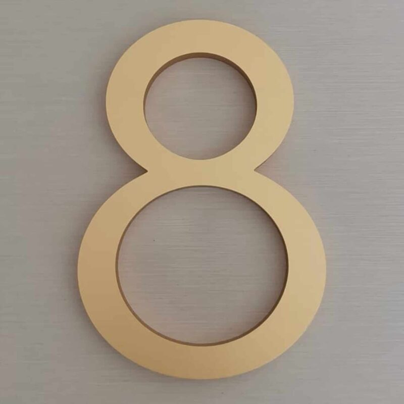 BROOKFIELD Satin Brass Floating House Number Sign