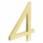 BROOKFIELD Satin Brass Floating House Number Sign