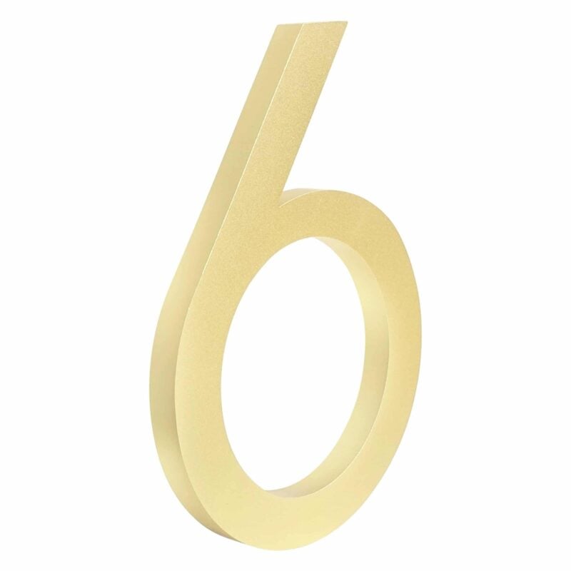 BROOKFIELD Satin Brass Floating House Number Sign
