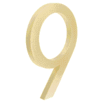 BROOKFIELD Satin Brass Floating House Number Sign