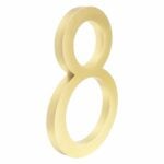 BROOKFIELD Satin Brass Floating House Number Sign