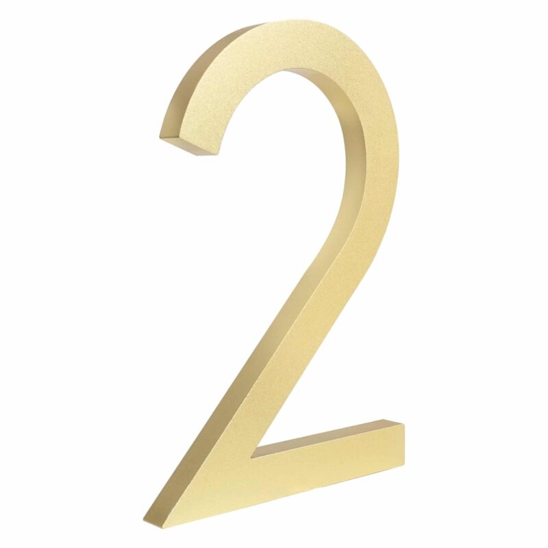 BROOKFIELD Satin Brass Floating House Number Sign