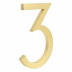 BROOKFIELD Satin Brass Floating House Number Sign