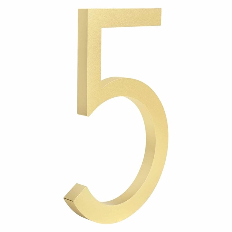 BROOKFIELD Satin Brass Floating House Number Sign