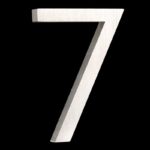 BROOKFIELD Segno del numero civico fluttuante in acciaio spazzolato