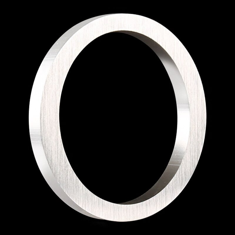 BROOKFIELD Segno del numero civico fluttuante in acciaio spazzolato