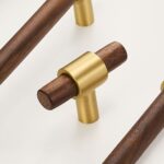 CIRCA Noce e barre a T in ottone massiccio