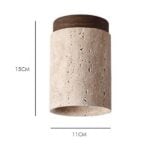 CIRRO Deckenleuchte aus Stein und Holz