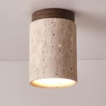 CIRRO Deckenleuchte aus Stein und Holz