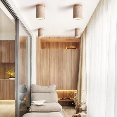 CIRRO Stone & Wood Ceiling Light - meraki.