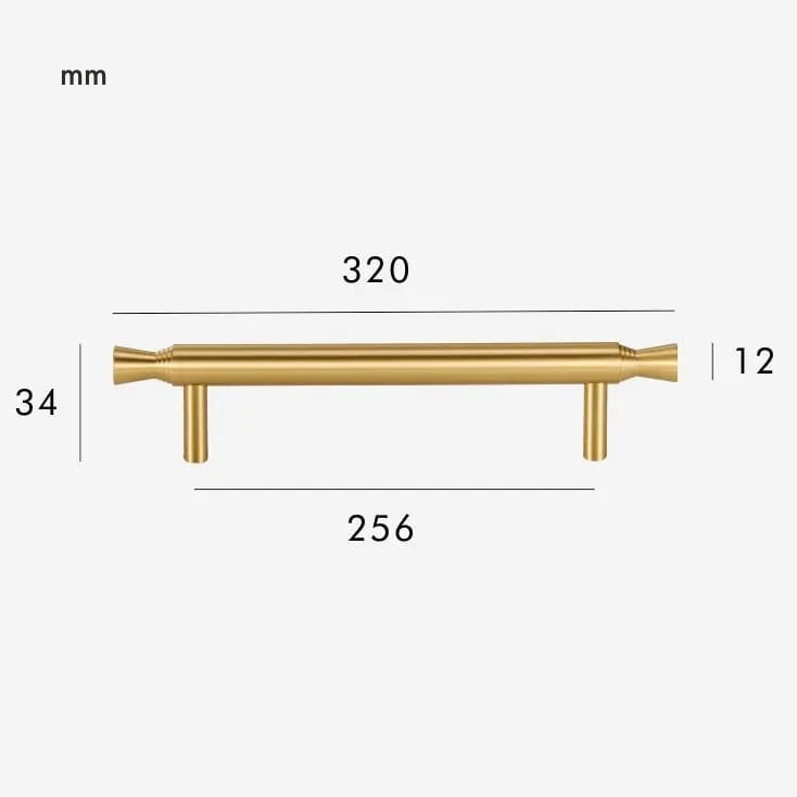 DUKE massief messing handvat