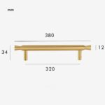 DUKE massief messing handvat