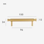 DUKE massief messing handvat