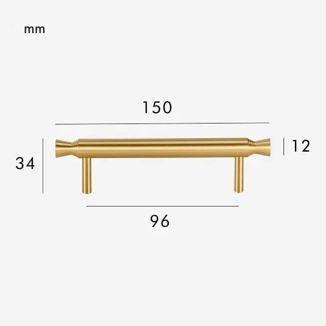 DUKE massief messing handvat