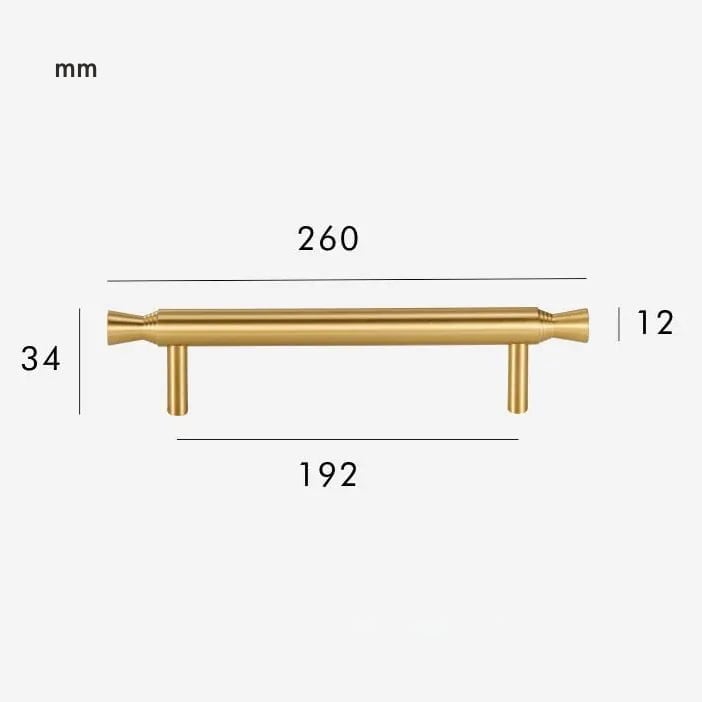 DUKE massief messing handvat