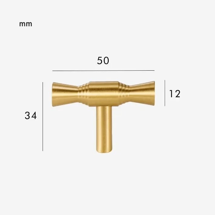 DUKE Barra a T in ottone massiccio