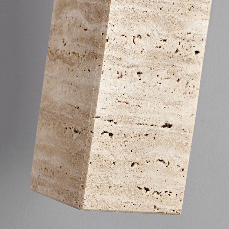 ETRA Lampe suspendue en pierre et noyer