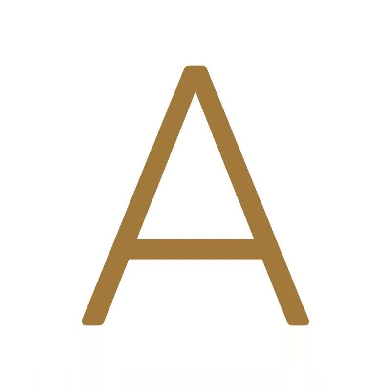 Caratteri EZRA in ottone anticato martellato