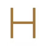 Caratteri EZRA in ottone anticato martellato