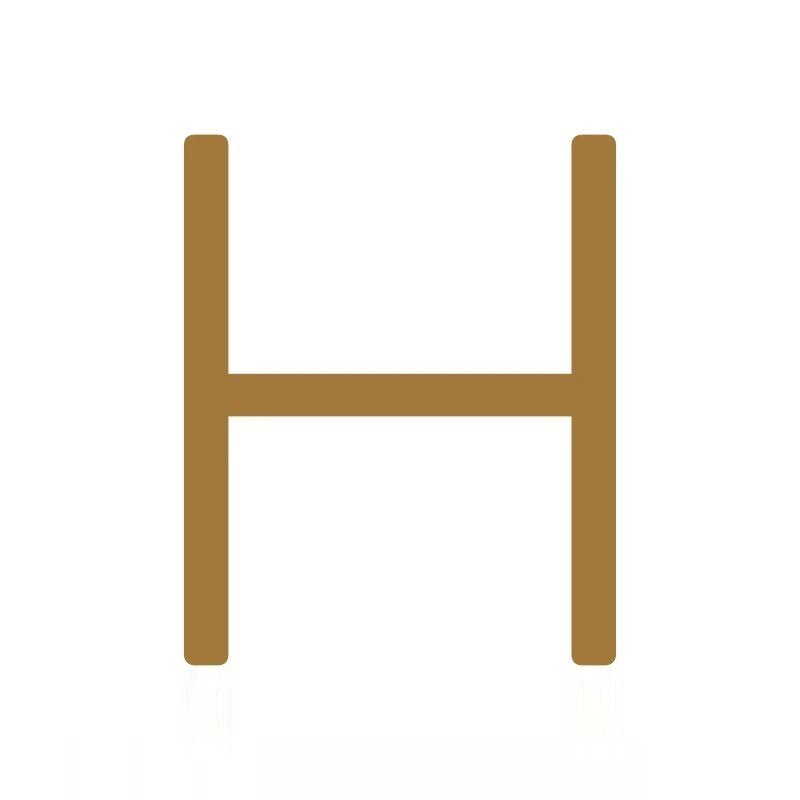 Caratteri EZRA in ottone anticato martellato