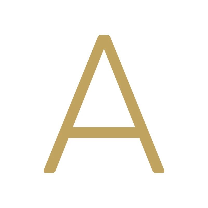 EZRA-Zeichen in Satin-Messing