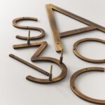 EZRA Numeri in ottone anticato