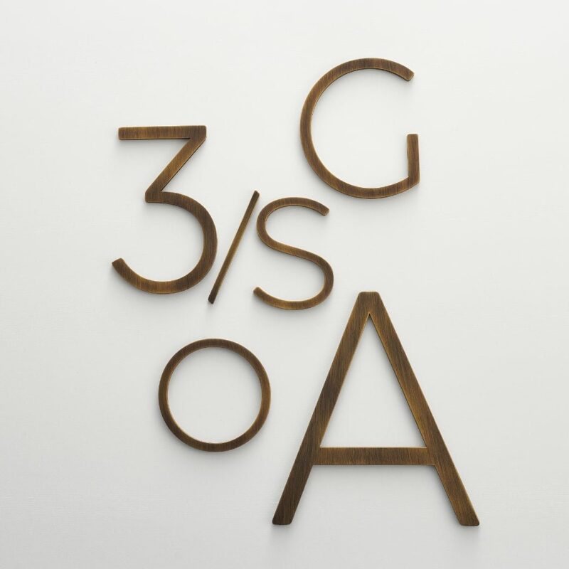 EZRA Numeri in ottone anticato